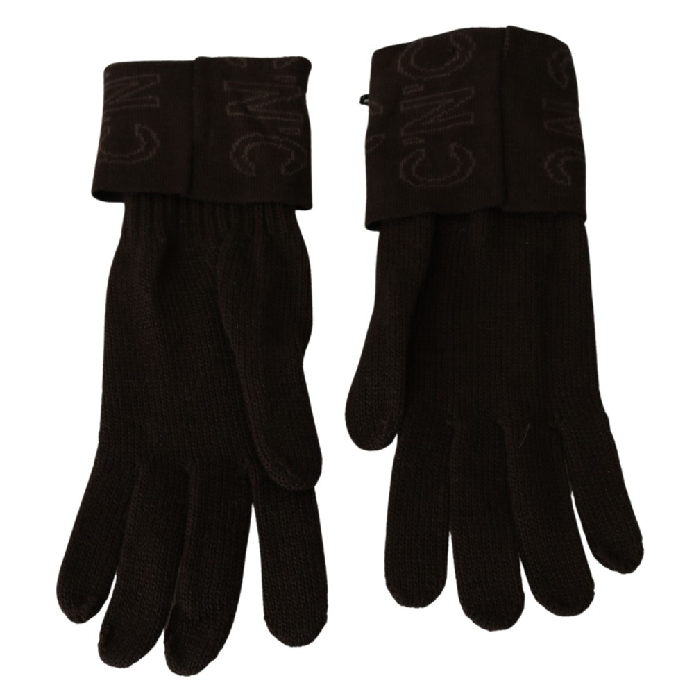 Costume National Brown Wool Knitted One Size Wrist Length Gloves - Picture 4 of 5